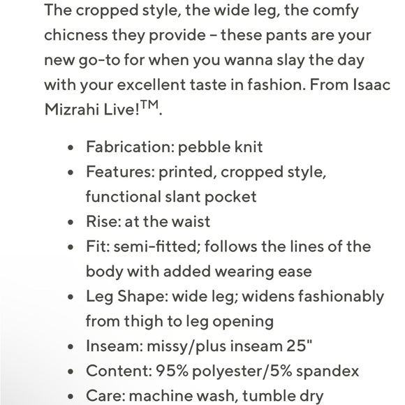 Isaac Mizrah Live Pants - Picture 2 of 5